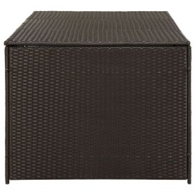 vidaXL Garden Storage Box Poly Rattan 180x90x70 cm Brown