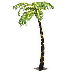 5 Ft Artificial Lighted Palm Tree with LED Lights