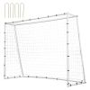 VEVOR Soccer Rebound Trainer, 8x6FT Iron Soccer Training Equipment, Sports Football Rebounder Wall with Double-Sided Rebounding Net & Goal, Perfect fo