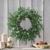 25.5 inch Eucalyptus Leaves Wreath for Front Door, Large Artificial Wreaths for All Seasons, Spring, Summer, Fall, Winter, Farmhouse Outside Holiday D