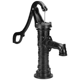 VEVOR Antique Hand Water Pump 14.6 x 5.9 x 25.6 inch Pitcher Pump w/Handle Cast Iron Well Pump w/ Pre-set 0.5" Holes for Easy Installation Old Fashion