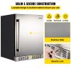 VEVOR 24'' Built-in Beverage Cooler, 5.3 cu.ft. Stainless Steel Beverage Refrigerator w/Embraco Compressor, 142 Can Beer Fridge for Home Bar Office Ou