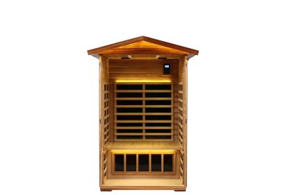 Two-person far-infrared outdoor sauna