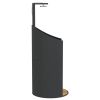 Outdoor Shower Black 39.4"x39.4"x95.1" Poly Rattan and Acacia Wood