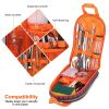 19Pcs Camping Cooking Utensil Kit Portable Picnic Cookware Outdoor Kitchen Equipment Gear Campfire Barbecue Appliances with Storage Bag