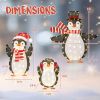 Light up Penguins Christmas Decorations with 194 LED Lights and Zip Ties