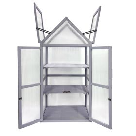 Mini Greenhouse Kit - Outdoor Small Green House, Wood, Plant Stand for Indoor Garden & Patio Balcony Apartments Porch Terrace Outsid Accessories