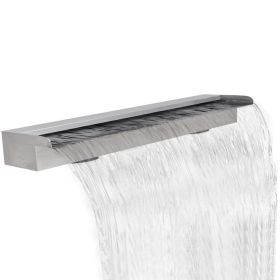 Rectangular Waterfall Pool Fountain Stainless Steel 59"