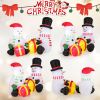 5 Feet 2 Cute Blow-up Snowman Christmas Inflatables with Gift Boxes