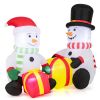 5 Feet 2 Cute Blow-up Snowman Christmas Inflatables with Gift Boxes