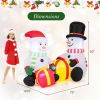 5 Feet 2 Cute Blow-up Snowman Christmas Inflatables with Gift Boxes