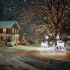 3 Packs Large Lighted Christmas Deer Family Set with Bows Warm White Deer 210 LED Lighted Reindeers Yard Lights, Outdoor Holiday Yard Decorations Xmas