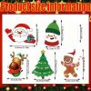 5PCS Christmas Decorations Yard Signs Santa Claus Reindeer Snowman Xmas Signs Outdoor for Christmas Outdoor Holiday Garden Yard Lawn Decor