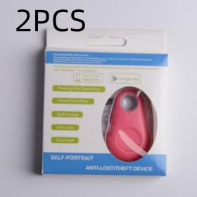 Water Drop Bluetooth-compatible Anti Lost Object Finder (Option: 2PC pink)