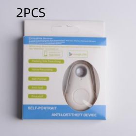 Water Drop Bluetooth-compatible Anti Lost Object Finder (Option: 2PC white)