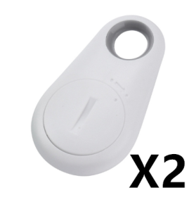 Water Drop Bluetooth-compatible Anti Lost Object Finder (Option: 2PCS White Opp)