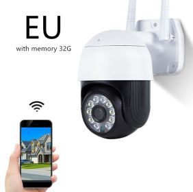 Wireless Outdoor Night Vision Wide-Angle Monitor (Option: 32G EU)